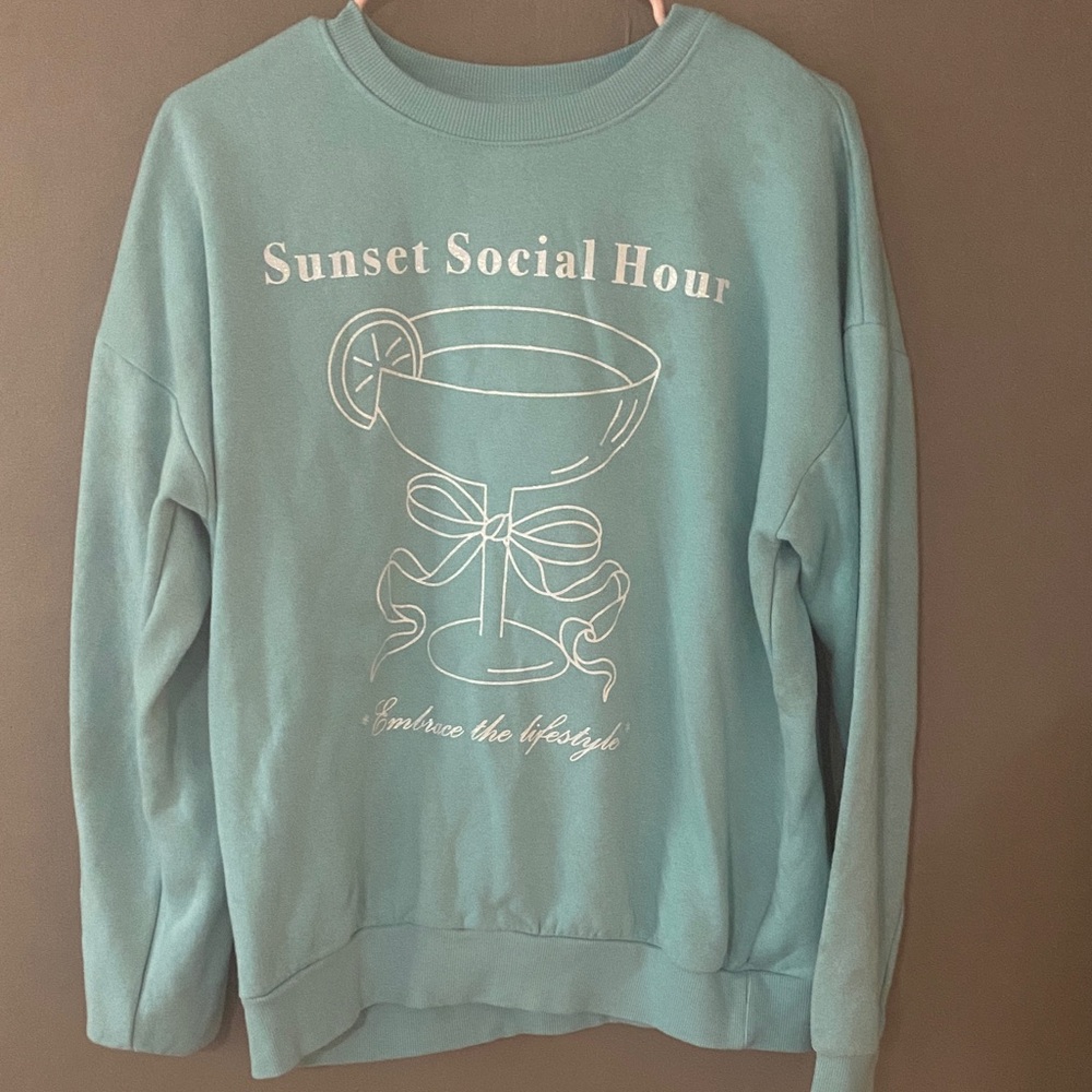 No Boundaries Blue Crew Neck Sweater